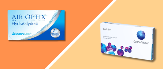 Air Optix plus HydraGlyde vs. Biofinity